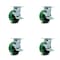 Service Caster 5 Inch Green Poly on Steel Caster Set with Roller Bearings and Brake/Swivel Lock SCC-30CS520-PUR-GB-TLB-BSL-4 - alternate 2